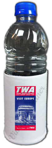 TWA Visit Europe Vintage Koozie