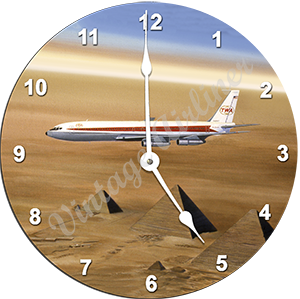 TWA 707 Pyramids Wall Clock