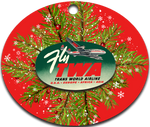 TWA 1950's Fly TWA Logo Ornaments