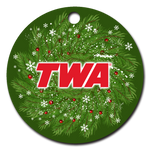 TWA Red Logo Ornaments