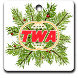 TWA Twin Globe Logo Ornaments