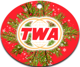 TWA Twin Globe Logo Ornaments