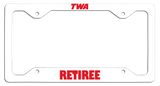 TWA Retiree - License Plate Frame