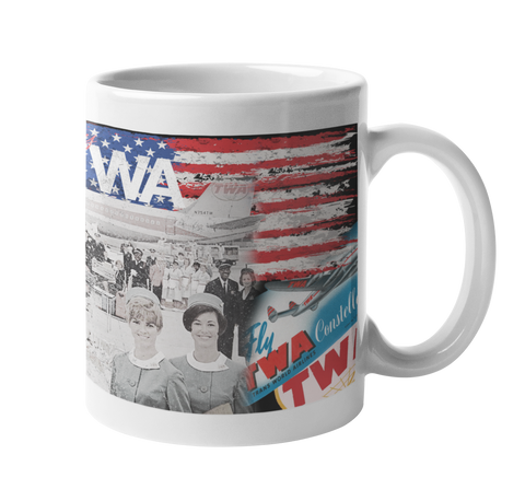TWA Vintage Flag Coffee Mug