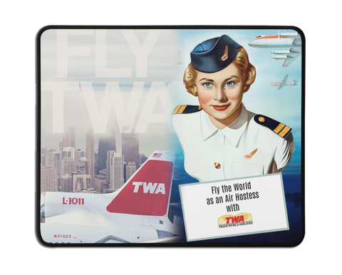 TWA Flight Attendant Collage Mousepad