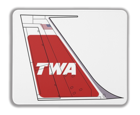 TWA Livery Airlplane Tail Mousepad