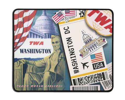 TWA Ticket To Washington DC Mousepad