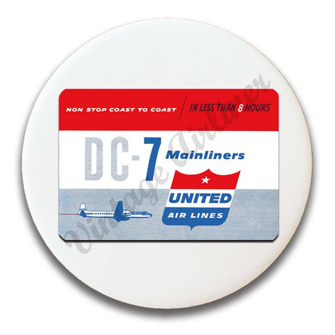 United Airlines 1950's DC-7 Mainliner Cover Magnets