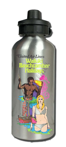 United Airlines Waikiki Aluminum Water Bottle