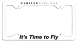 United Airlines - It's Time to Fly - License Plate Frame - Tulip Logo