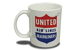 United Airlines 1940's Bag Sticker  Coffee Mug