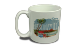 United Airlines Hawaii Bag Sticker  Coffee Mug