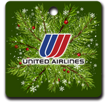 United Airlines 1974 Tulip Logo Ornaments