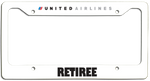 United Airlines Retiree - License Plate Frame - Tulip Logo
