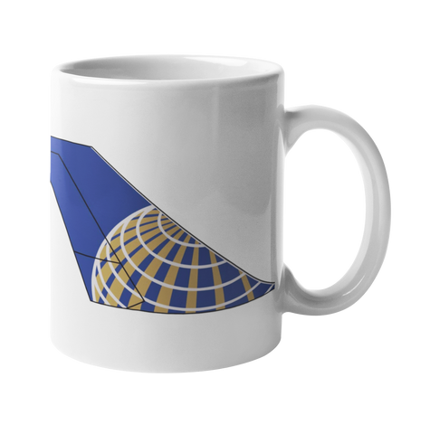 United Airlines Livery Plane Tail Coffee Mug