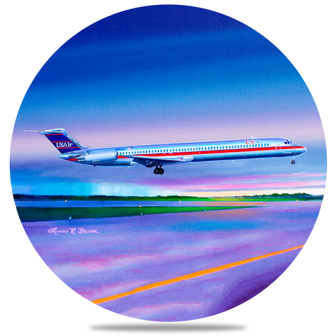 US Air DC9 Round Coaster by Rick Broome