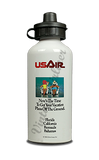 US Air 1982 Timetable Cover Aluminum Water Bottle