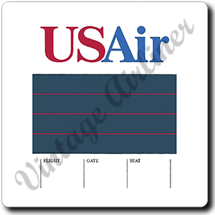 US Air Timetable Cover Square Coaster