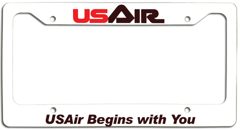 USAir - USAir Begins with You - License Plate Frame - First Logo