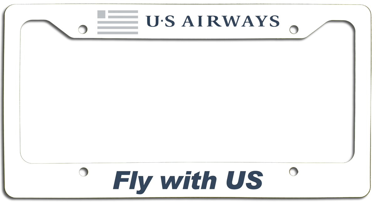 US Airways Fly with US License Plate Frame Airline Employee Shop