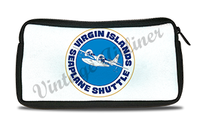 Virgin Islands Seaplane Shuttle Vintage Bag Sticker Travel Pouch