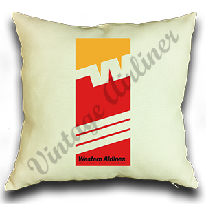 Western Airlines Timetable Cover Linen Pillow Case Cover