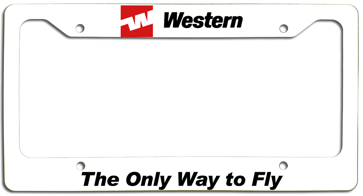 Western Airlines The Only Way to Fly License Plate Frame Airline