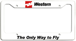 Western Airlines - The Only Way to Fly - License Plate Frame
