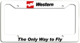 Western Airlines - The Only Way to Fly - License Plate Frame