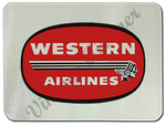 Western Airlines 1950's Logo Glass Cutting Board