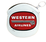 Western Airlines 1960's Vintage Logo Round Coin Purse