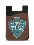 Western Airlines Vintage 1940's Bag Sticker Card Caddy