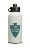 Western Airlines Vintage 1940's Aluminum Water Bottle