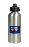 Western Airlines Vintage 1950's Logo Aluminum Water Bottle