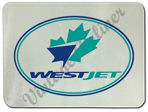 Westjet Logo Glass Cutting Board