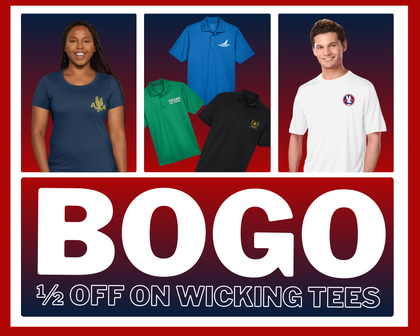 Buy One Get One 50% Wicking Shirts!