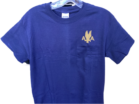 AA T-Shirt with 1940's Gold Eagle Logo L/C with Pocket