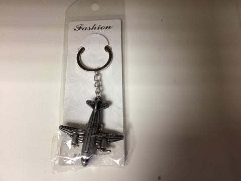 DC 3 Metal Key Chain - Pewter/ Bronze