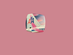 Old American Airlines Tail w/ Breast Cancer Ribbon