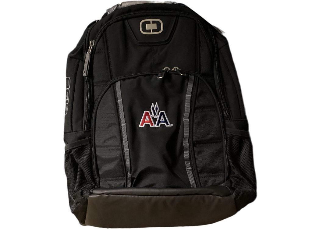 bolt laptop backpack Ogio Bolt Black Backpack w/ Old AA Logo – Airline Employee Shop