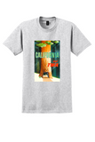 Fly TWA California T-Shirt - David Klein Redwood Poster - Ash