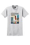 American Airlines New York T-Shirt - Vintage Skyscraper Blocks Poster - Ash