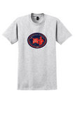 American Airlines T-Shirt - Vintage Royal Coachman DC-7 Bag Sticker - Ash