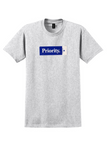 Ansett Australia T-Shirt - Vintage Priority Baggage Tag Sticker - Ash