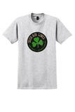 Aer Lingus T-Shirt - Vintage Irish Air Lines Shamrock Bag Sticker - Ash