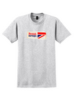 British Airways T-Shirt - Vintage Union Jack Logo Bag Sticker - Ash