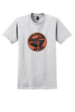 Chicago and Southern T-Shirt - Vintage Fly C&S Winged Shield Bag Sticker - Ash
