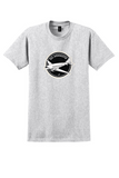 DC-3 Dakota T-Shirt - Vintage Black Roundel Aircraft Sticker - Ash