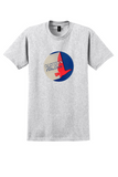 Eastern Air Lines T-Shirt - Vintage Red Falcon Bag Sticker - Ash