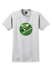 Aer Lingus T-Shirt - Vintage Irish Air Lines Shamrock Bag Sticker - Ash